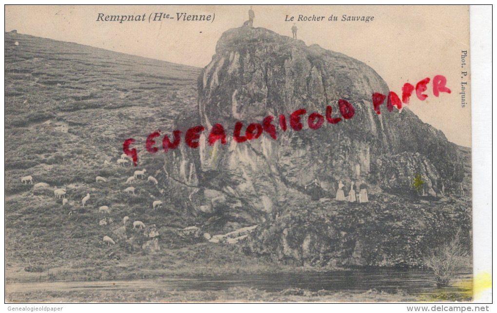 87 - REMPNAT - LE ROCHER DU SAUVAGE   PHOTO P. LAQUAIS -- RARE - Sonstige & Ohne Zuordnung