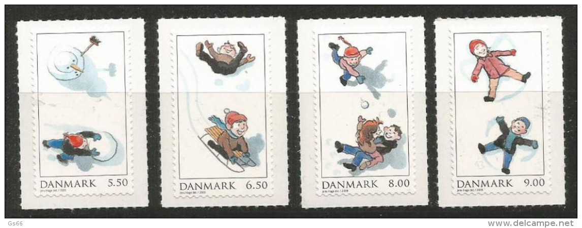 Dänemark, 2009, 1548/51, Folie, Spiele Im Schnee, MNH ** - Neufs