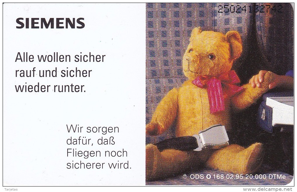 TARJETA DE ALEMANIA DE UNA TORRE DE TELECOMUNICACIONES  (SIEMENS) OSO DE PELUCHE - Astronomùia