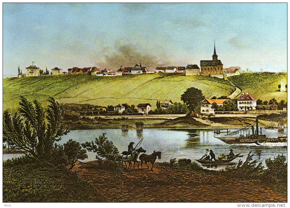 AK Hochheim Am Main -Südansicht (nach Einem Stahlstich Um 1840) - Hochheim A. Main