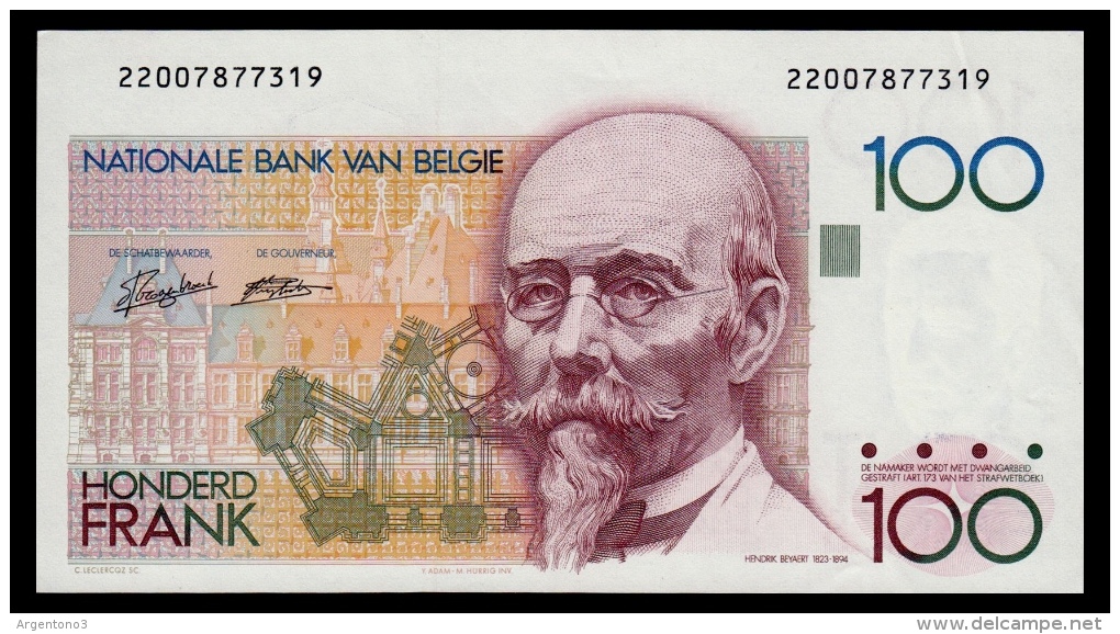 Belgium 100 Francs 1982-1994 UNC- - 100 Frank