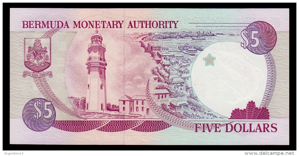 Bermuda 5 Dollars 1989 UNC - Bermuda