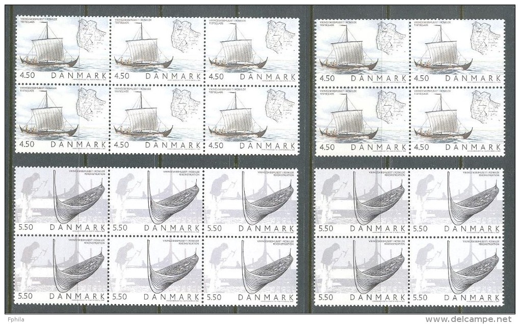 2004 DENMARK VIKING SHIPS MUSEUM BOOKLET STAMPS (10x) (10x) MICHEL: 1377-1378 MNH ** - Neufs