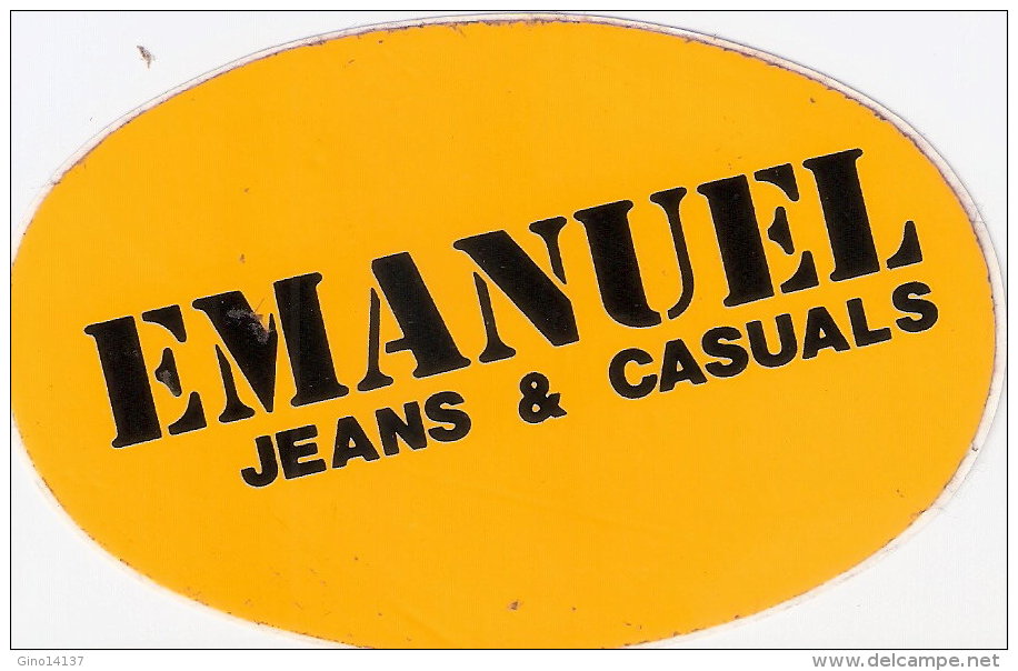 Adesivo Originale Pubblicitario, Ovale EMANUEL - Jeans & Casuals - Abbiglimento - Altri & Non Classificati