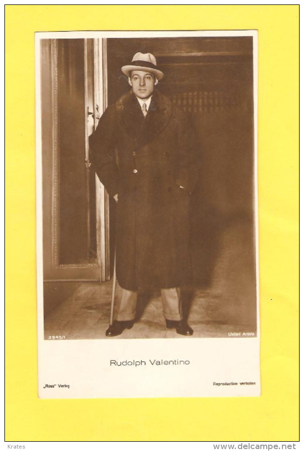 Postcard - Film - Theatre, Actor, Rudolph Valentino     (22238) - Schauspieler