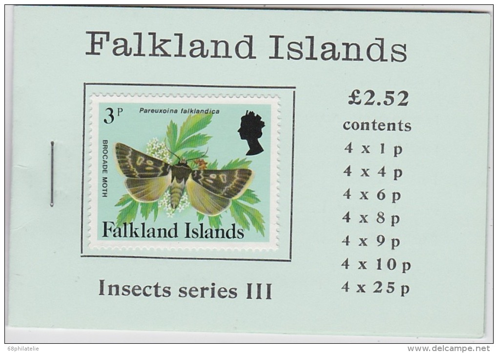 FALKLAND ISLANDS   CARNET DE 28    TIMBRES   PAPILLONS - Butterflies