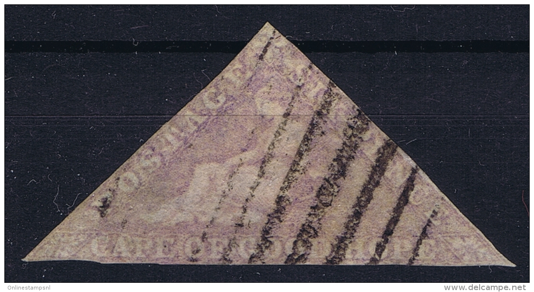 Cape Of Good Hope: 1855 -1863 6 D  Pale Rose-lilac SG 7 Cancelled With GRAHAMSTONE HAND ROLLER - Kap Der Guten Hoffnung (1853-1904)