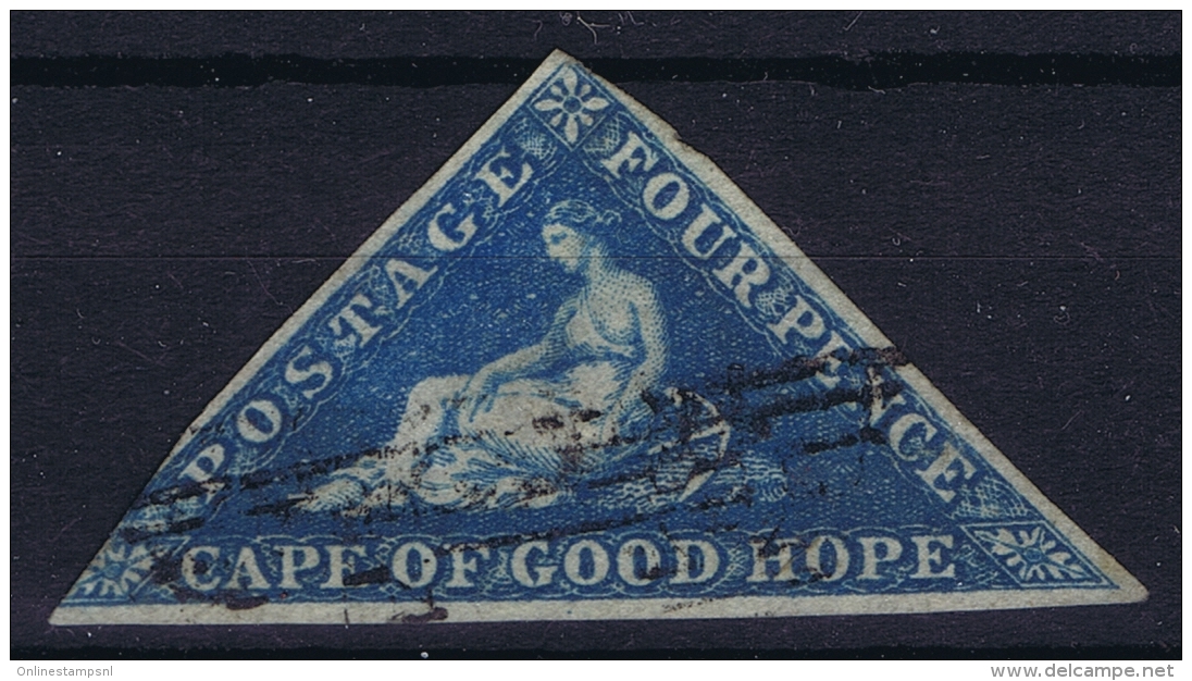 Cape Of Good Hope: 1853 1 D  SG 2  Used Paper Blued - Kap Der Guten Hoffnung (1853-1904)