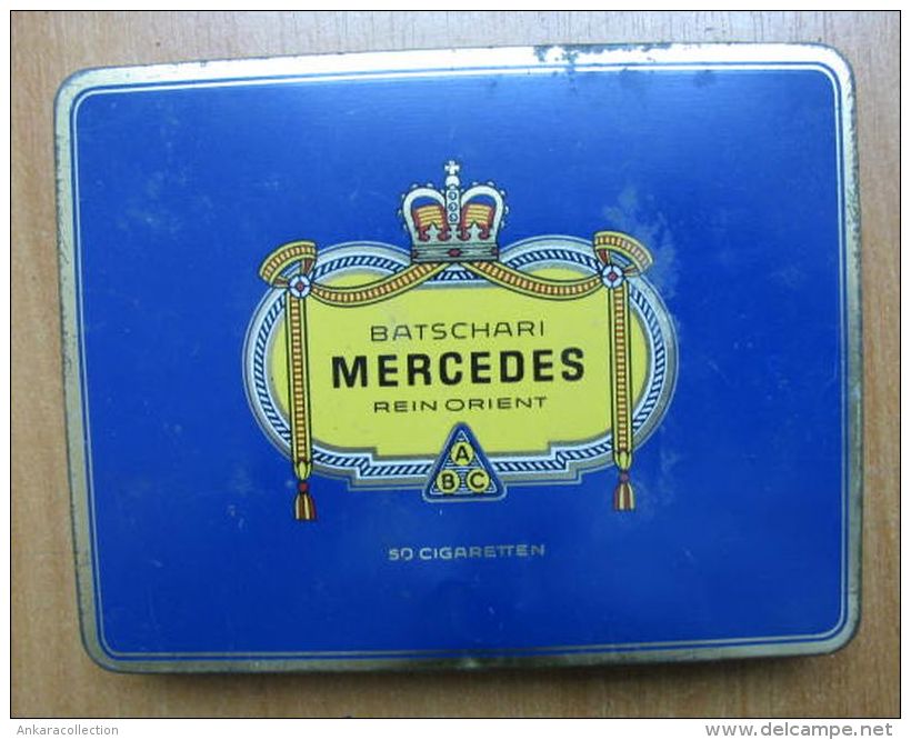 AC - MERCEDES BATSCHARI 50 CIGARETTES EMPTY TIN BOX #2 - Empty Tobacco Boxes