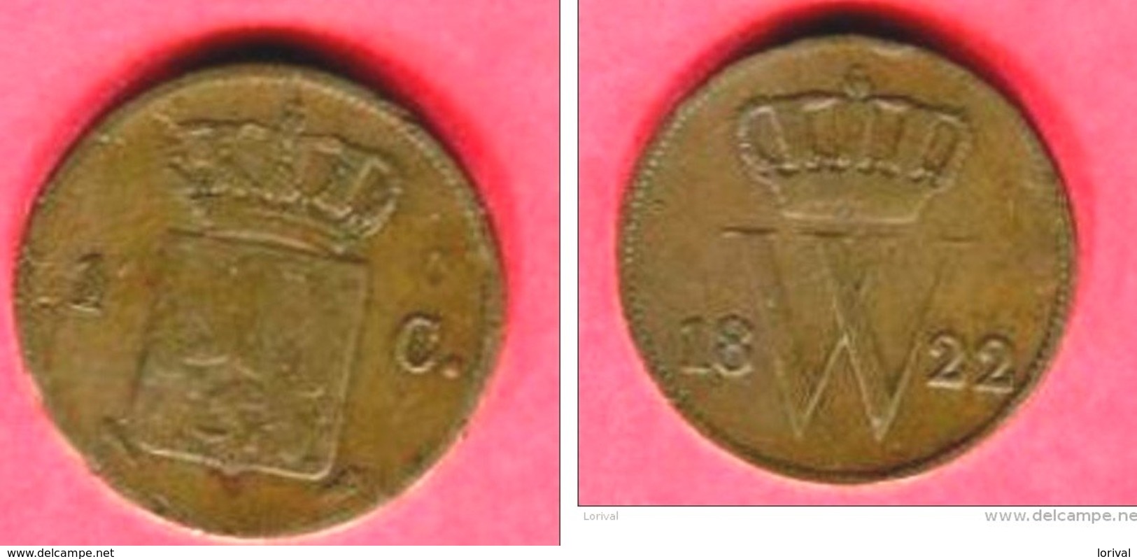 1 CENT 1822 TB  23 - 1815-1840 : Willem I