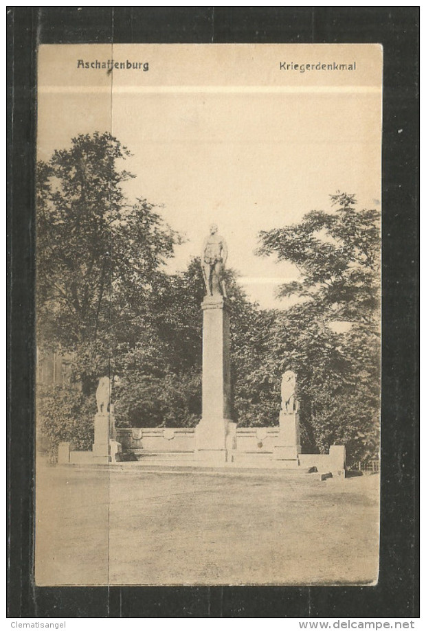 371v * ASCHAFFENBURG * KRIEGERDENKMAL * FELDPOST 1918  *!! - Aschaffenburg