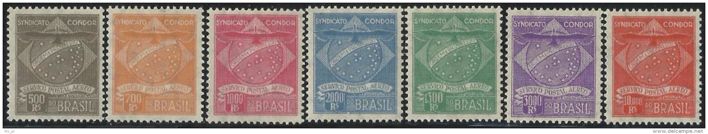 BRAZIL - COMPLETE SET CONDOR SYNDICATE AIRMAIL 1927 - MNH - Airmail (Private Companies)