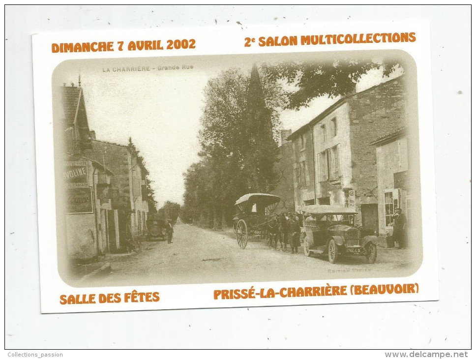 Cp , Bourses & Salons De Collections , 2 éme Salon Multi - Collections , PRISSE LA CHARRIERE , 2002 , Vierge - Borse E Saloni Del Collezionismo