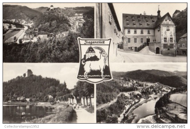 40576- ZIEGENRUCK- PANORAMA, BRIDGE, TOWNHALL, RIVERBANKS - Ziegenrück