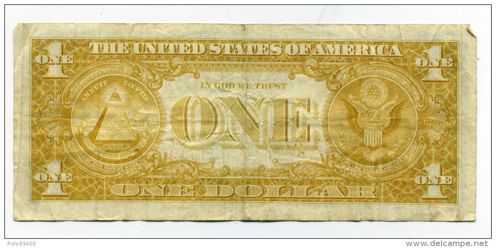 SERIES 1969 1 DOLLAR VERSO JAUNE - Billets Des États-Unis (1928-1953)