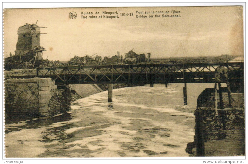 Nieuwpoort, The Ruins At Nieuport, Bridge On Tha Yser Canal (pk27765) - Nieuwpoort