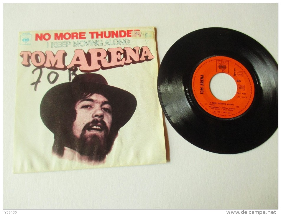 TOM  ARENA   ---   I  KEEP  MOVING  ALONG   ///   NO  MORE  THUNDER   --  2 Photos - Disco, Pop