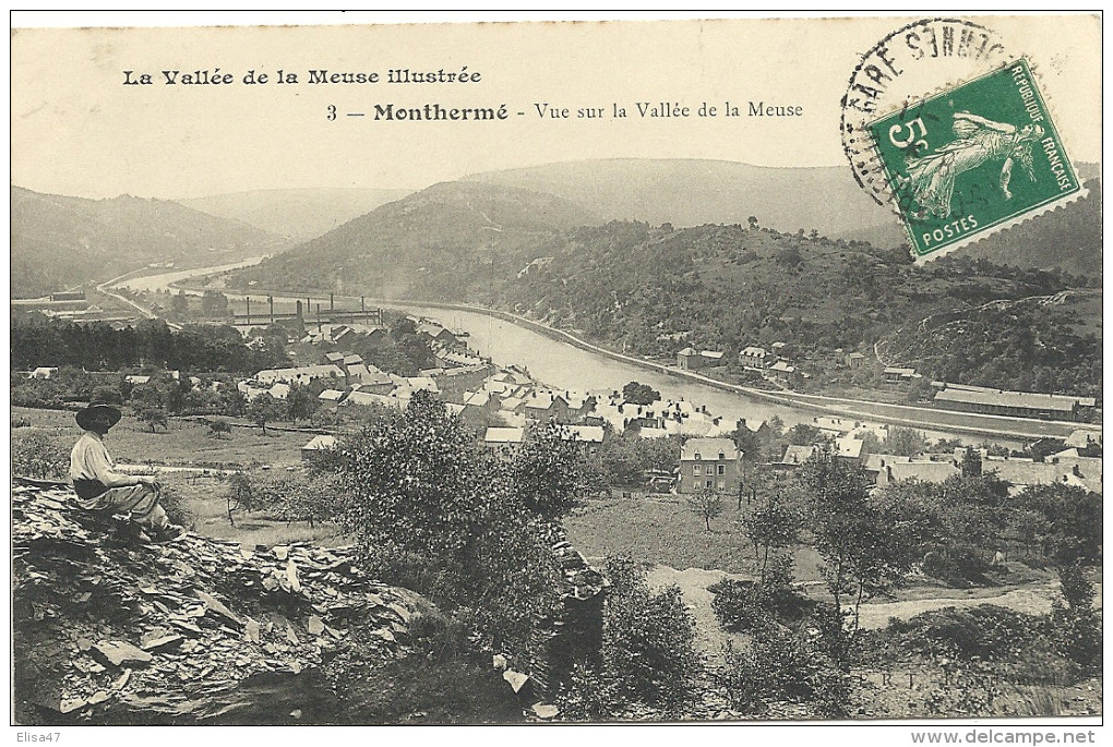 08 LA  VALLEE  DE  LA  MEUSE ILLUSTREE  MONTHERME   VUE  SUR  LA  VALEE  DE  LA  MEUSE - Le Chesne