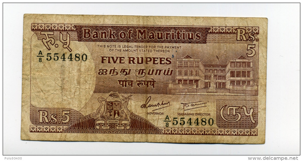 5 RUPEES - Mauritius