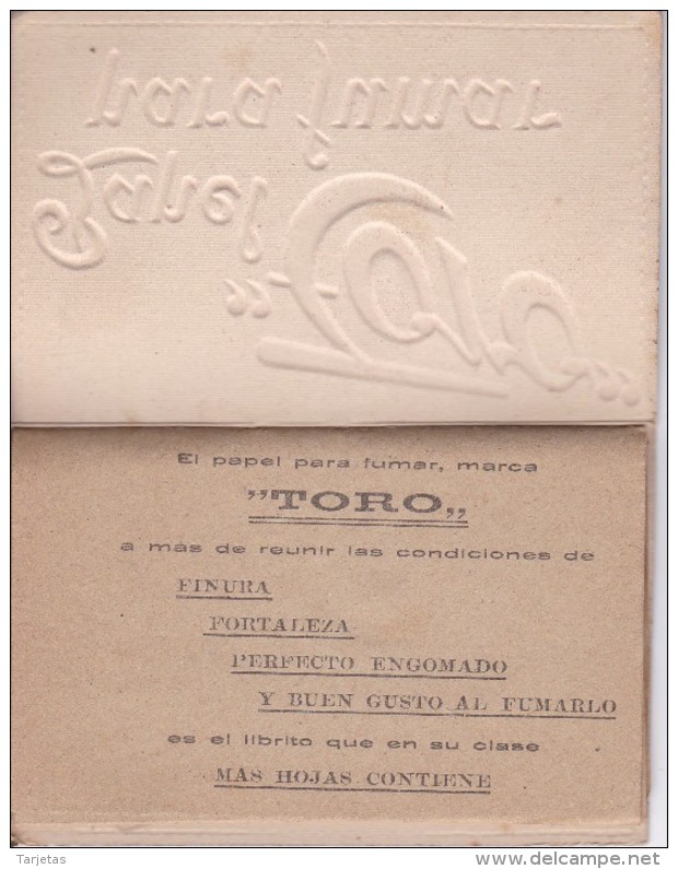 ANTIGUA LIBRETA DE PUBLICIDAD DE PAPEL DE FUMAR TORO NUEVO Y SIN USAR (INFORMACION TAURINA) - Objets Publicitaires