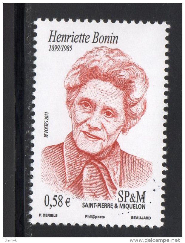 Saint Pierre Et Miquelon 2011.Henriette Bonin - Unused Stamps