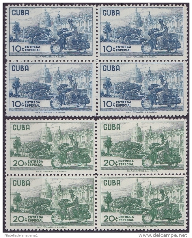 1958-194 CUBA 1958 MOTORCICLE MOTO NO GUM BLOCK 4 - Ongebruikt