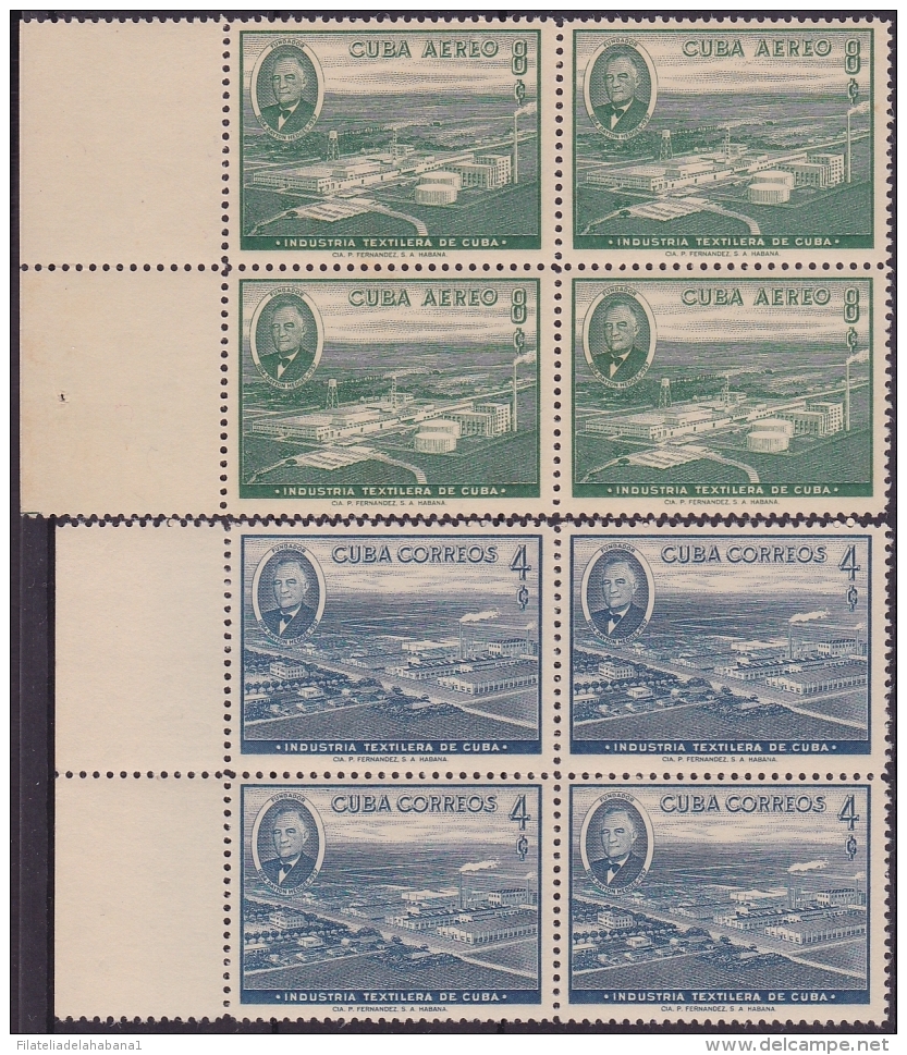 1958-199 CUBA 1958 DAYTON HEDGES ARIGUANABO MNH BLOCK 4 - Ongebruikt