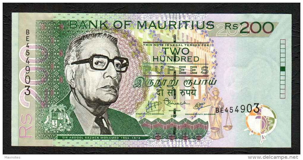 MAURITIUS  : 200  Rupees- 2007 - UNC - Mauritius