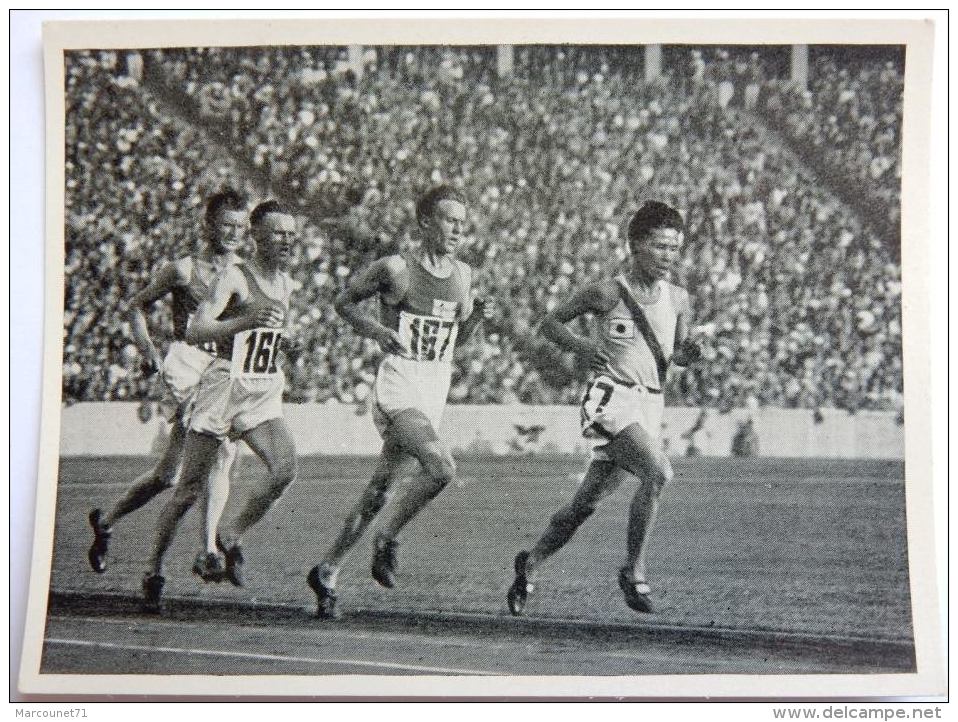 VIGNETTE JEUX OLYMPIQUES J.O BERLIN OLYMPIA 1936 PET CREMER DUSSELDORF BILD 9 ILMARI SALMINEN ASKOLA 10000 METRES - Tarjetas