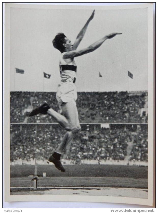 VIGNETTE JEUX OLYMPIQUES J.O BERLIN OLYMPIA 1936 PET CREMER DUSSELDORF BILD 16 LUZ LONG SAUT EN LONGUEUR HOMME - Trading Cards