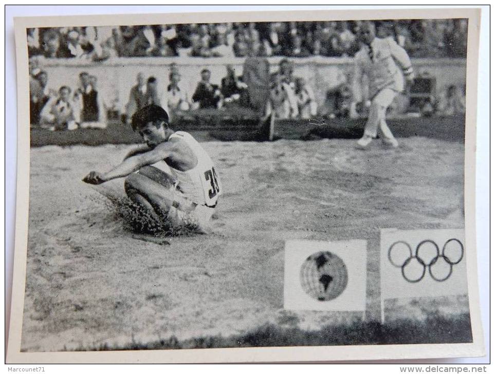 VIGNETTE JEUX OLYMPIQUES J.O BERLIN OLYMPIA 1936 PET CREMER DUSSELDORF BILD 19 NAOTO TAJIMA TRIPLE SAUT HOMMES JAPAN - Trading Cards