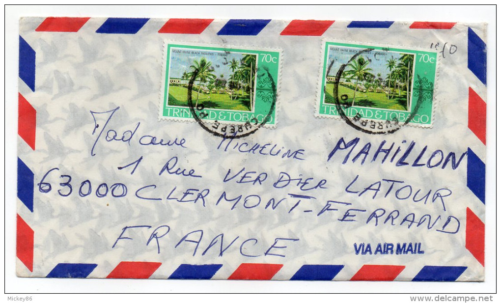 TRINITE ET TOBAGO---Lettre De CUREPE   PO Pour Clermont-Ferrand-63  France --timbres -cachets - Trinidad & Tobago (1962-...)