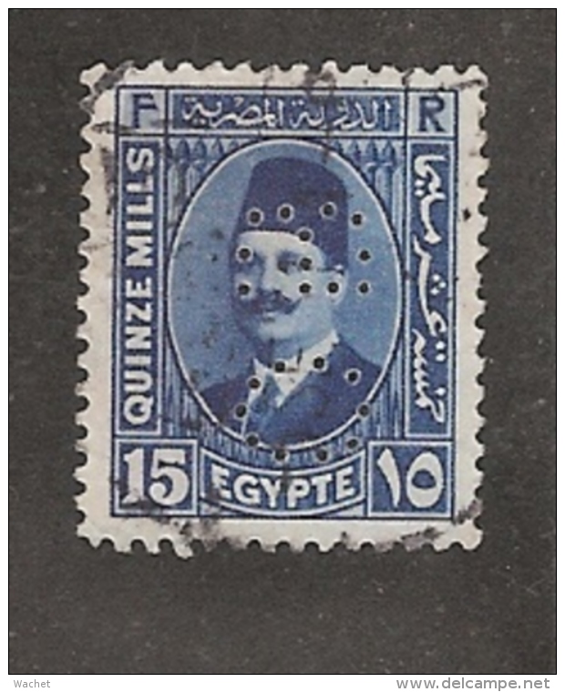 Perfin Perforé Firmenlochung Egypt Sg 160 OB  Ottoman Bank - Used Stamps