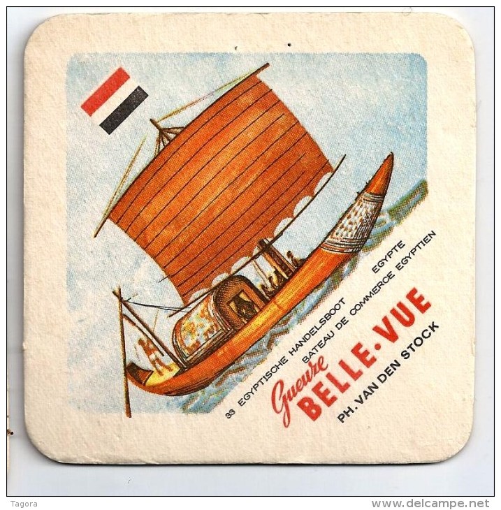 Belgique Belle - Vue Thème Bateau Navire - Bierdeckel