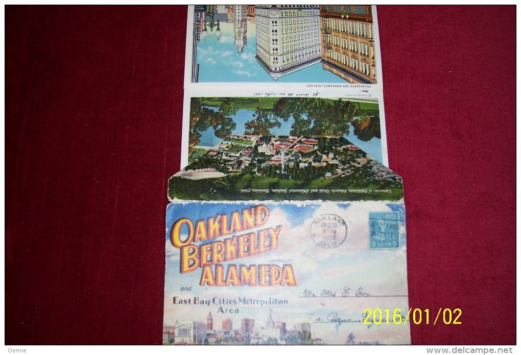 CARNET DE OAKLAND BERKELEY ALAMEDA   LE 30 12 1952 - Oklahoma City