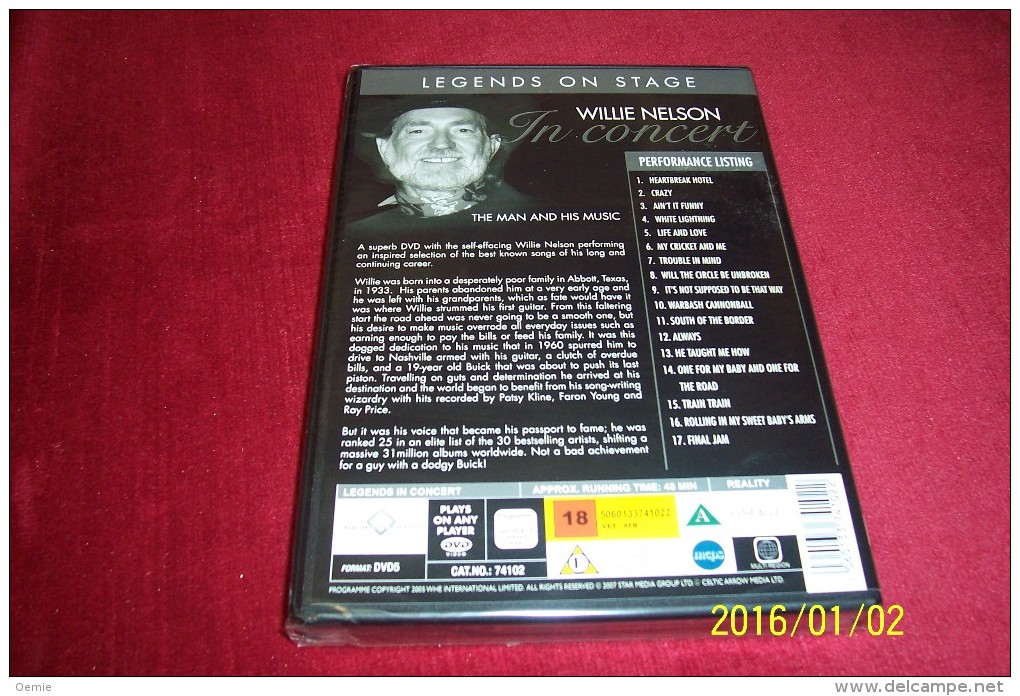 WILLIE NELSON  IN CONCERT   17 TITRES  DVD  NEUF SOUS CELOPHANE - DVD Musicaux
