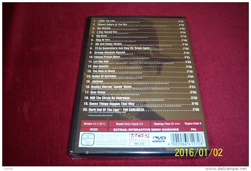 JOHNNY CASH I WALK THE LINE  20 TITRES  TITRES  DVD  NEUF SOUS CELOPHANE - Music On DVD
