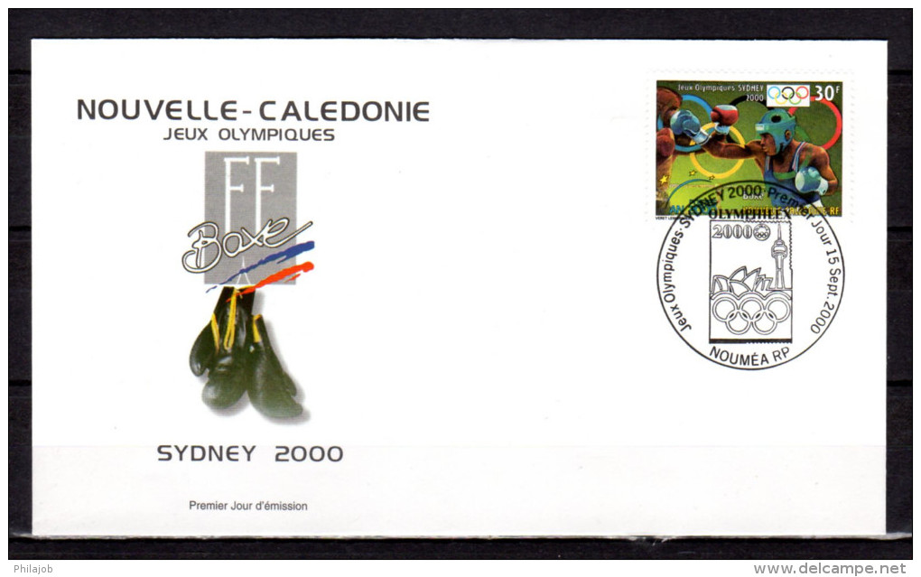 NOUVELLE-CALEDONIE 2000 : Enveloppe 1er Jour " JO SYDNEY 2000 / BOXE / NOUMEA 15-09-2000. " N° YT 820. Parf état. FDC - Boxen