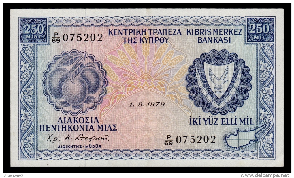 Cyprus 250 Mils 1979 XF+ - Zypern