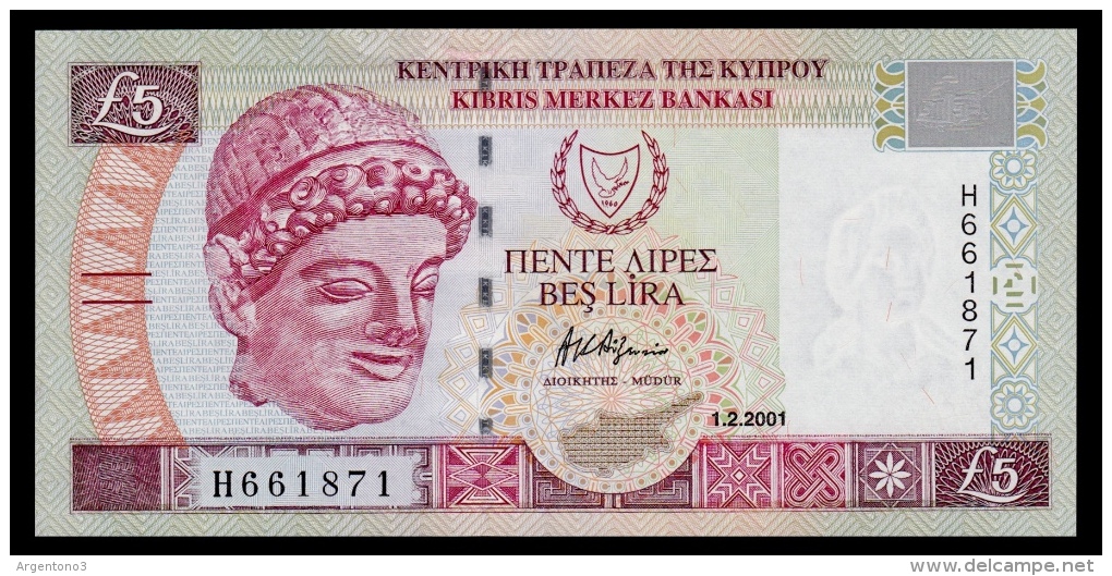 Cyprus 5 Pounds 2001 UNC - Chypre