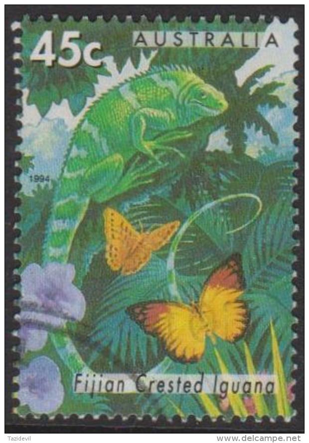 AUSTRALIA - USED 1994 45c Zoos - Iguana And Butterfly - Usados