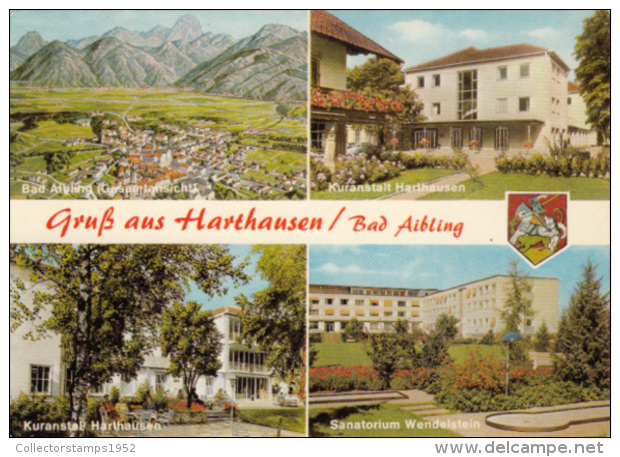 40671- BAD AIBLING- SPA TOWN, HOTEL, SANATORIUM, PANORAMA - Bad Aibling