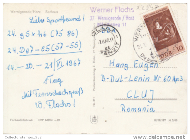 40712- WERNIGERODE- TOWNHALL, SQUARE - Wernigerode