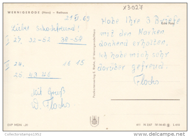 40716- WERNIGERODE- TOWNHALL, SQUARE, WINTER - Wernigerode