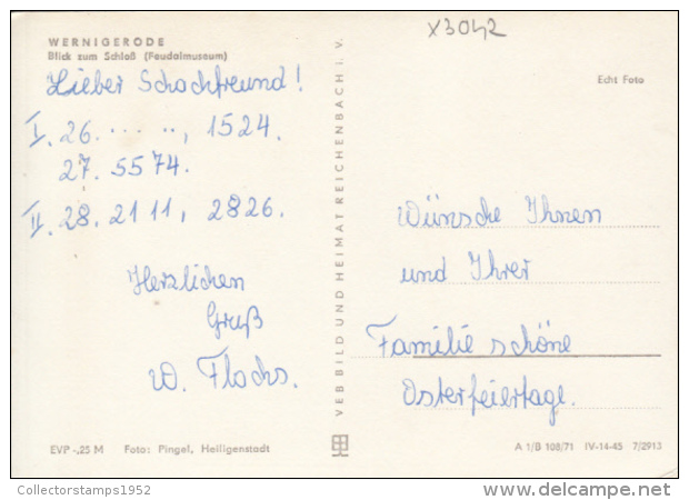 40717- WERNIGERODE- CASTLE, MUSEUM, PANORAMA - Wernigerode