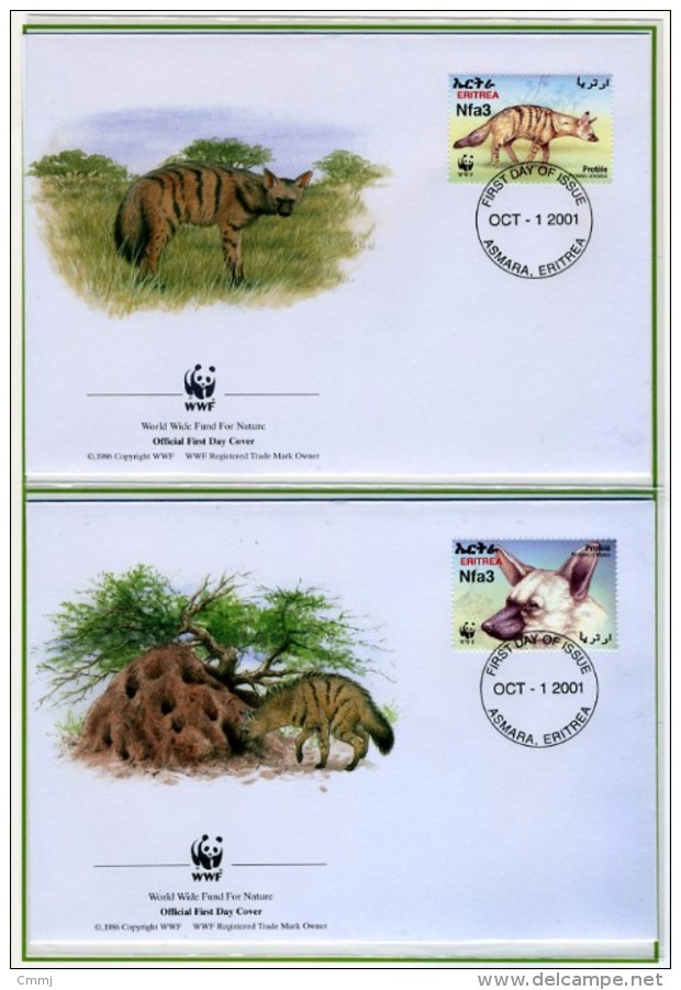 2001 - ERITREA - Mi. Nr. 254/257 - OFFICIAL FDC - (CAT 2016 WWF) - Erythrée
