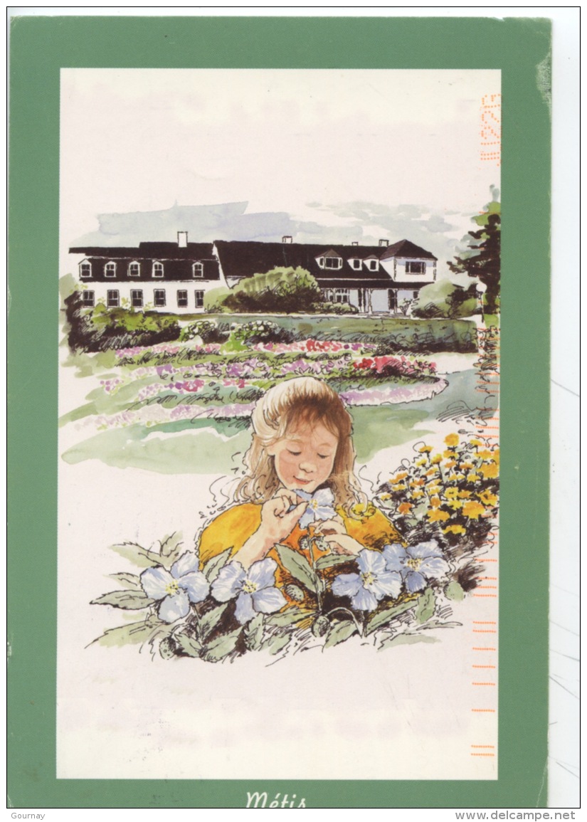 Les Jardins De Métis : Aquarelle Arthure 1995 (tiré De Carnet Pour Flâner De Mitis à Matane) Gaspésie - Gaspé