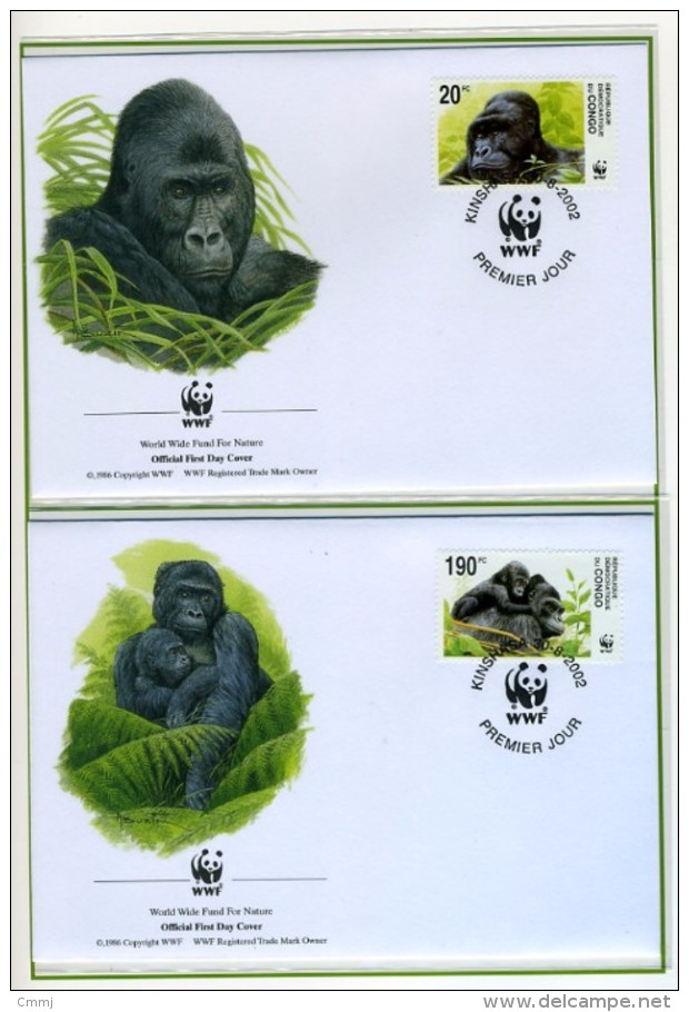 2002 - CONGO - KINSHASA - Mi. Nr. 1708/1711 - OFFICIAL FDC - (CAT 2016 WWF) - Mint/hinged