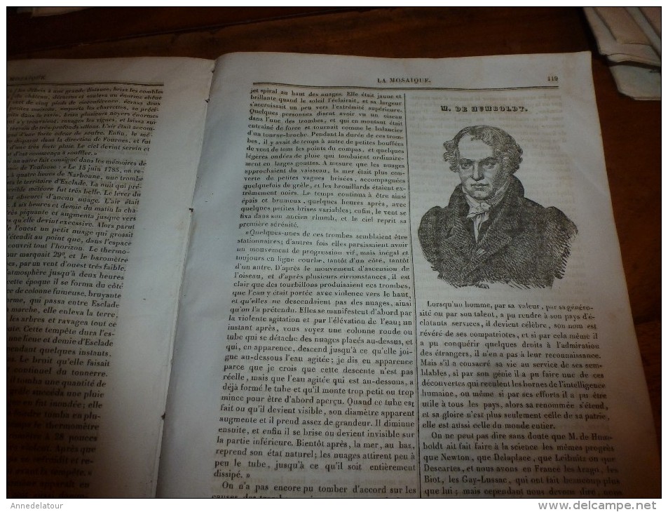 1833 LM :  Le DOME De Milan; Le Merlan; Le LAC De CÔME ; Les Trombes; M. De HUMBOLDT - Non Classés