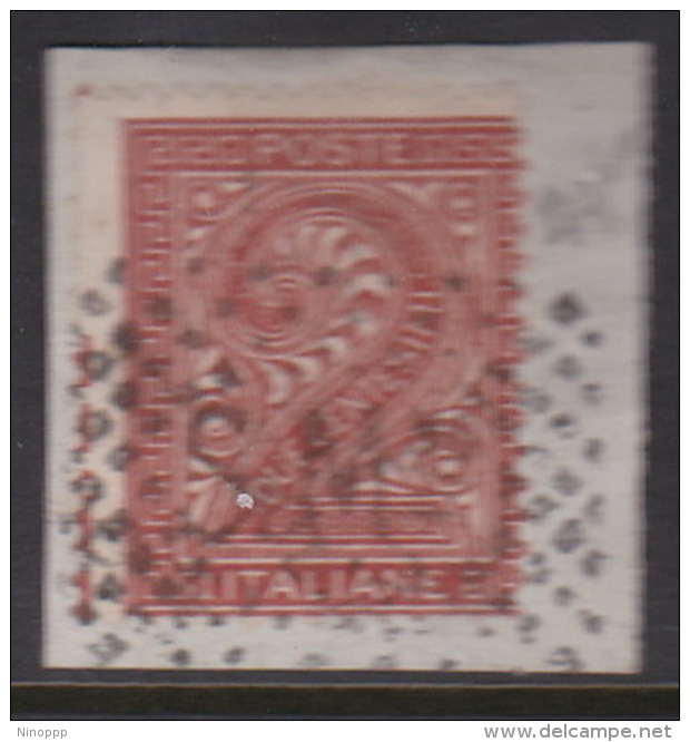 San Marino 1862 Italian Stamp Used In San Marino 2c Ewd Used On Piece - ...-1877 Prefilatelia